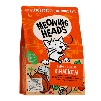 картинка Корм Meowing Heads для взрослых кошек, с курицей и рисом "Куриное наслаждение" от зоомагазина Кандибобер