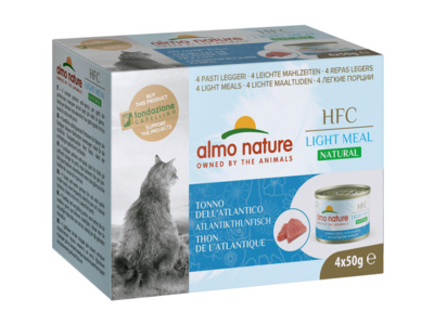 картинка Almo Nature набор низкокалорийных консервов для кошек (4 шт. по 50 гр) с атлантическим тунцом от зоомагазина Кандибобер