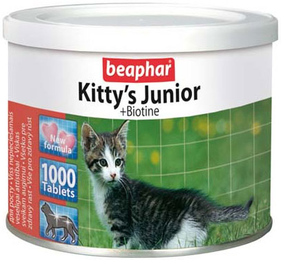 картинка Beaphar кормовая добавка с биотином для котят, Kitty's Junior от зоомагазина Кандибобер