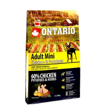 картинка Корм Ontario для собак малых пород с курицей и картофелем от зоомагазина Кандибобер