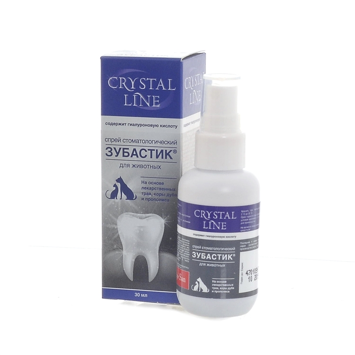 картинка Apicenna зубастик спрей для чистки зубов Crystal line от зоомагазина Кандибобер