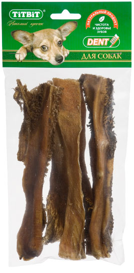 картинка Рубец говяжий XL, мягкая упаковка (19см), 4-5шт., TiTBiT от зоомагазина Кандибобер