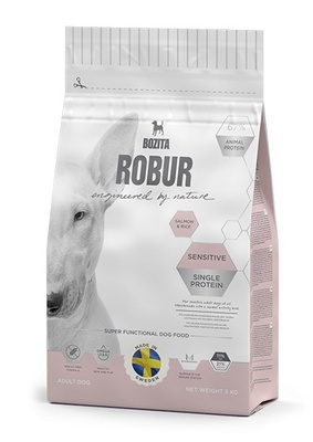 картинка Robur сухой корм Bozita для взрослых собак с нормальным уровнем активности и чувствительным пищеварением, с лососем (Sensitive Single Protein Salmon & Rice 21/11) от зоомагазина Кандибобер