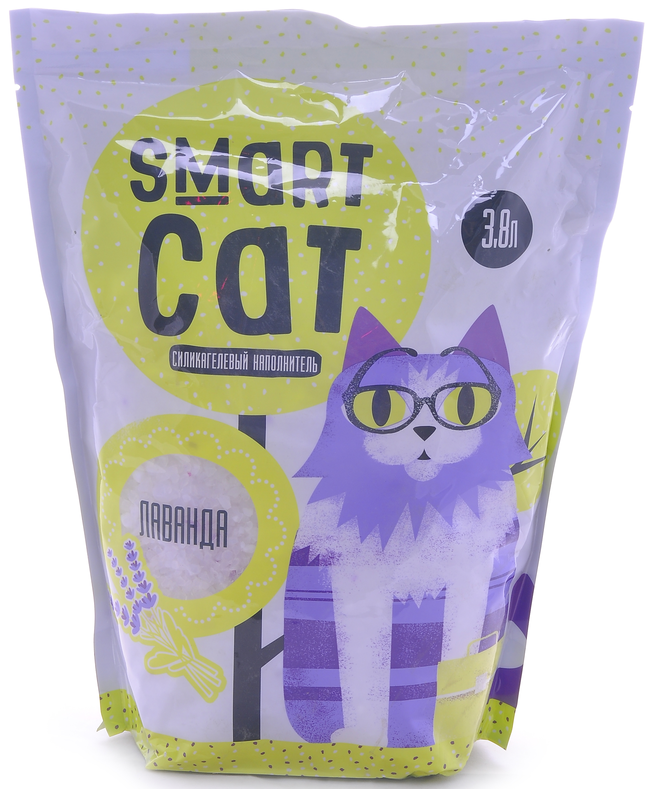 картинка Силикагелевый наполнитель Smart Cat с ароматом лаванды от зоомагазина Кандибобер