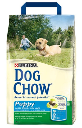 картинка Dog Chow. Для щенков крупных пород с индейкой от зоомагазина Кандибобер
