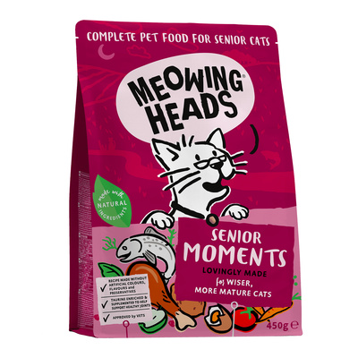 картинка Корм Meowing Heads для кошек старше 7 лет, с лососем и яйцом "Мудрые года" от зоомагазина Кандибобер