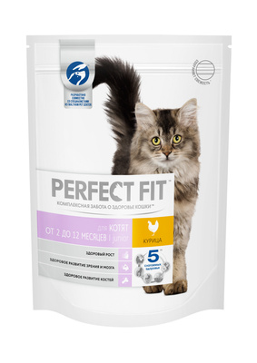 картинка Сухой корм Perfect Fit для котят от 2 до 12 месяцев с курицей от зоомагазина Кандибобер
