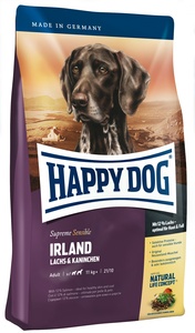 картинка Happy dog. Ирландия: для чувствительных собак: лосось+кролик  от зоомагазина Кандибобер