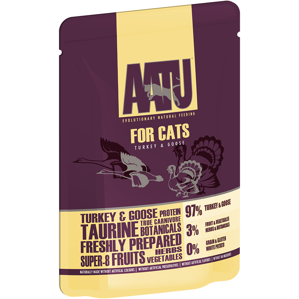 картинка Паучи AATU для кошек Индейка и Гусь (AATU FOR CATS TURKEY & GOOSE) от зоомагазина Кандибобер