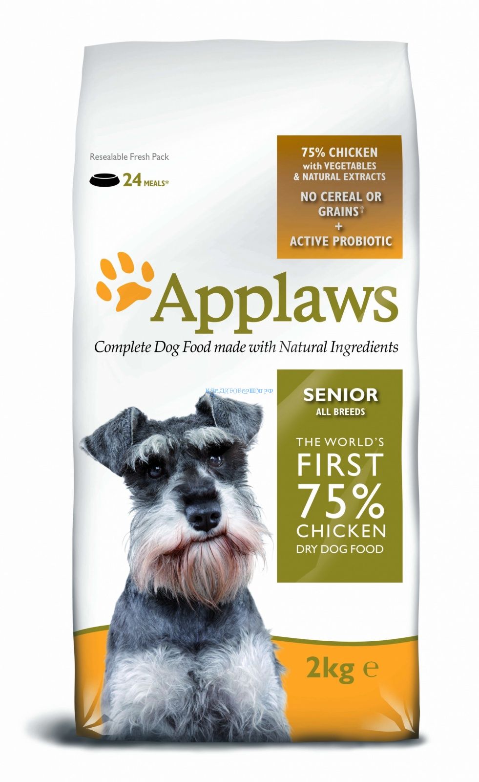 картинка Беззерновой корм Applaws для пожилых собак "Курица/Овощи: 75/25%" от зоомагазина Кандибобер