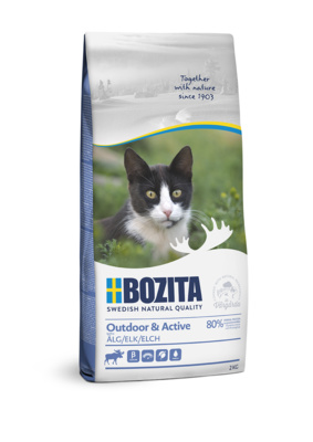 картинка Сухой беззерновой корм Bozita для растущих и взрослых активных кошек с лосем от зоомагазина Кандибобер