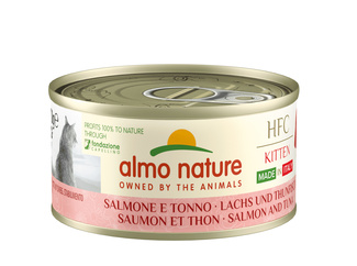 картинка Almo Nature полнорационные консервы для котят Итальянские рецепты: "Лосось и Тунец" от зоомагазина Кандибобер