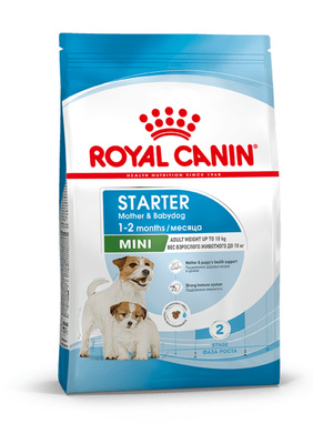 картинка Royal Canin. Для щенков малых пород: 3 недели -2 месяца, беременных и кормящих сук (Mini Starter) от зоомагазина Кандибобер