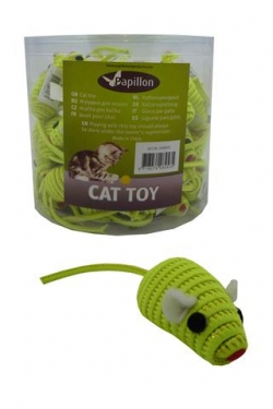 картинка Игрушка для кошек "Светоотражающая Мышка с погремушкой", желтая, 5см от зоомагазина Кандибобер