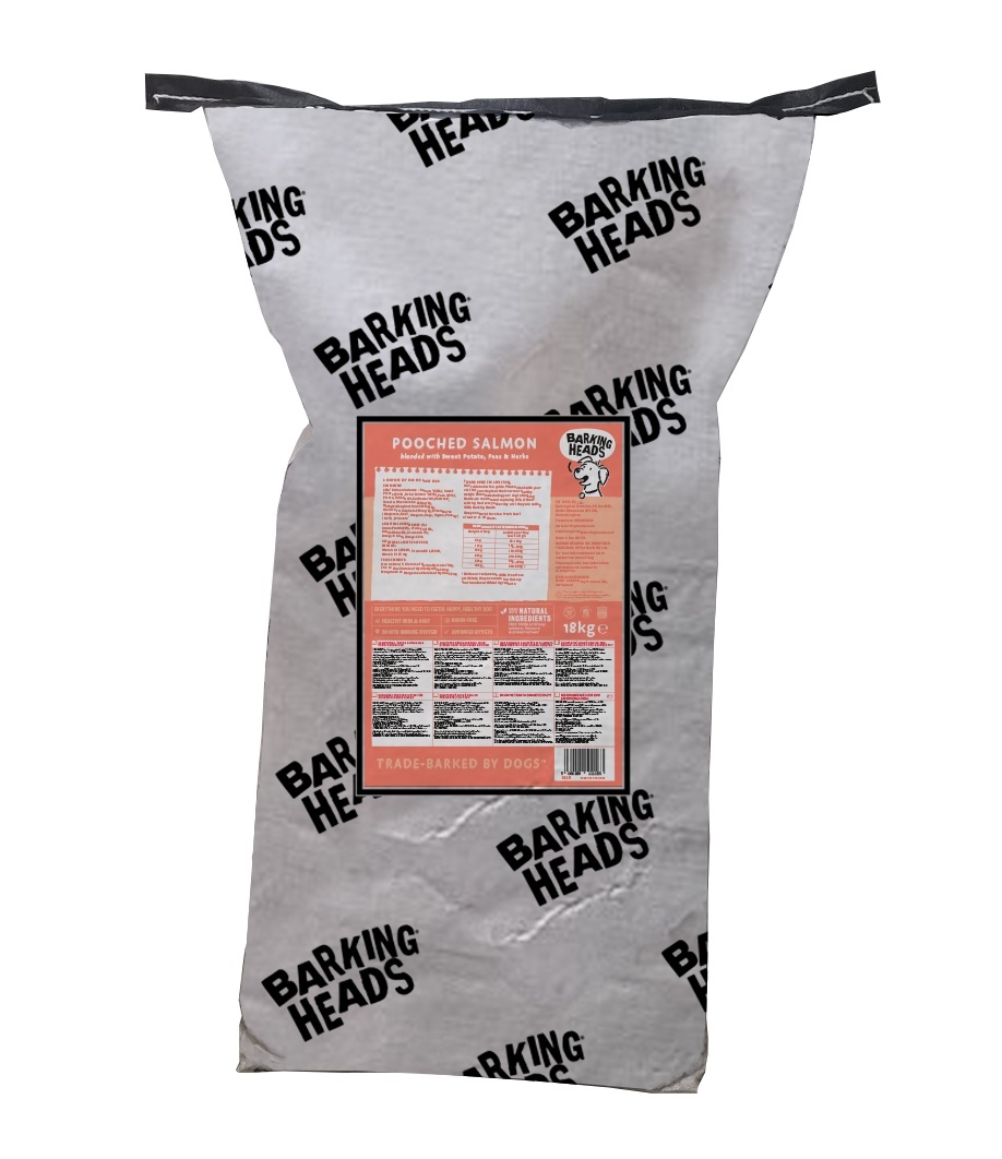 картинка Беззерновой корм Barking Heads для собак с лососем и картофелем "Мисочку оближешь" от зоомагазина Кандибобер