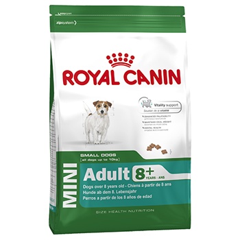 картинка Royal Canin. Для пожилых собак малых пород (до 10 кг): старше 8 лет (Mini Adult 8+) от зоомагазина Кандибобер