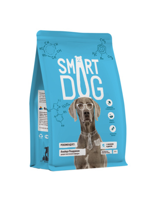 картинка Сухой корм Smart Dog для взрослых собак с лососем и рисом от зоомагазина Кандибобер