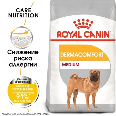 картинка Royal Canin. Для собак средних пород с чувствительной кожей (Medium Derma Comfort 24) от зоомагазина Кандибобер