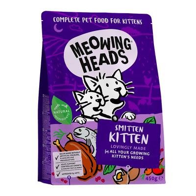 картинка Корм Meowing Heads для котят, с курицей и рисом "Восторженный котенок" от зоомагазина Кандибобер