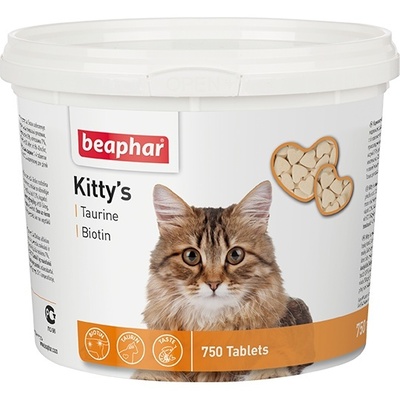 картинка Beaphar кормовая добавка с биотином и таурином для кошек, Kitty's + Taurine-Biotine от зоомагазина Кандибобер