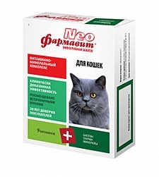 картинка "Фармавит NEO" витамины для кошек, 60 таб от зоомагазина Кандибобер