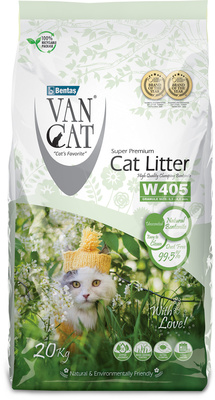 картинка Van Cat комкующийся наполнитель "100% натуральный", без пыли, пакет от зоомагазина Кандибобер