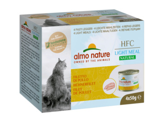 картинка Almo Nature набор низкокалорийных консервов для кошек (4 шт. по 50 гр) с куриным филе от зоомагазина Кандибобер