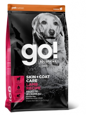 картинка Корм GO! для щенков и собак со свежим ягненком (GO! SKIN + COAT Lamb Meal Recipe DF 22/14) от зоомагазина Кандибобер