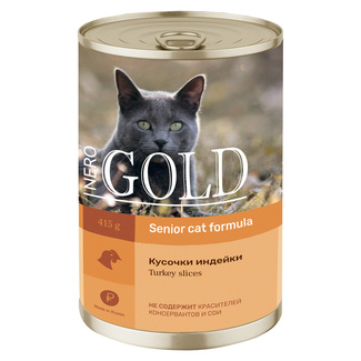 картинка Nero Gold консервы для пожилых кошек "Кусочки индейки" от зоомагазина Кандибобер