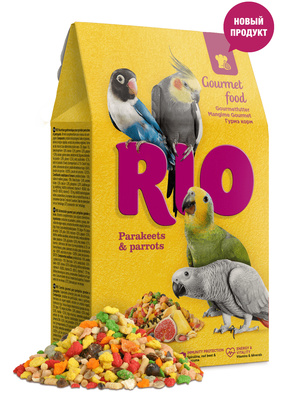 картинка Гурмэ корм для средних и крупных попугаев, RIO от зоомагазина Кандибобер
