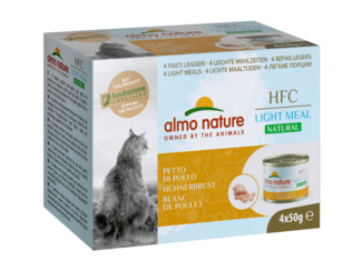 картинка Almo Nature набор низкокалорийных консервов для кошек (4 шт. по 50 гр) с куриной грудкой от зоомагазина Кандибобер