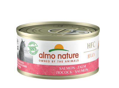 картинка Almo Nature консервы с лососем желе для кошек от зоомагазина Кандибобер