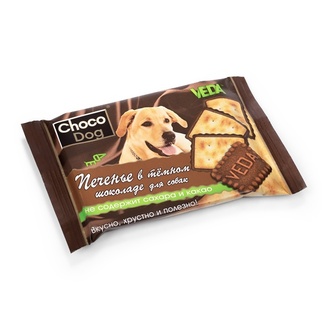 картинка Печенье в темном шоколаде "Choco Dog" для собак от зоомагазина Кандибобер