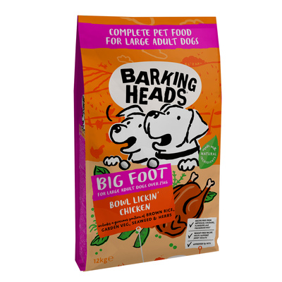 картинка Корм Barking Heads для собак крупных пород с курицей и рисом "До последнего кусочка" от зоомагазина Кандибобер