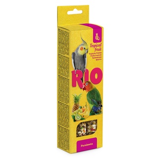 картинка Палочки для средних попугаев с тропическими фруктами, 2х75 г, RIO от зоомагазина Кандибобер