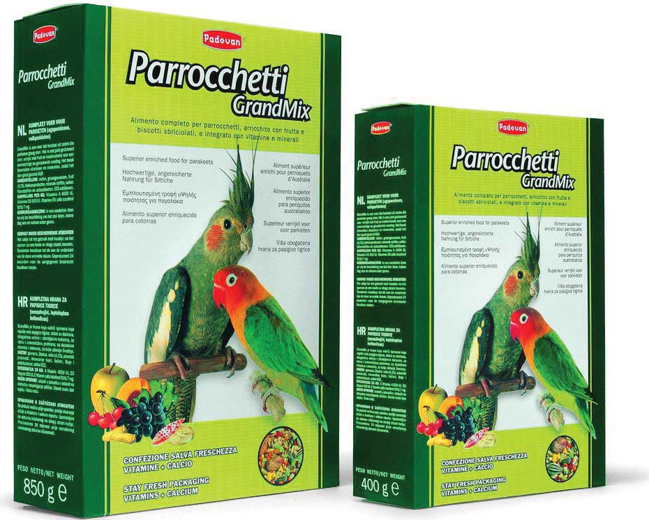 картинка Padovan. Корм для средних попугаев (Grandmix Parrocchetti) от зоомагазина Кандибобер
