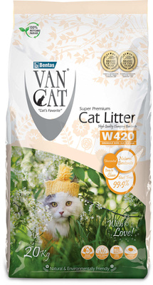картинка Van Cat комкующийся наполнитель "100% натуральный", без пыли от зоомагазина Кандибобер