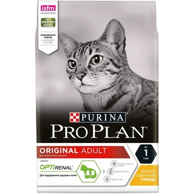 картинка Purina Pro Plan. Для взрослых кошек с курицей и рисом  от зоомагазина Кандибобер