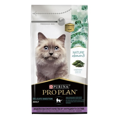 картинка Корм Purina Pro Plan Nature Elements для кошек с чувствительным пищеварением, с индейкой от зоомагазина Кандибобер