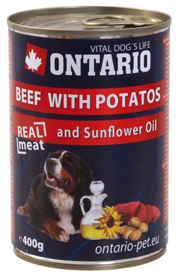 картинка Консервы Ontario для собак: говядина и картофель от зоомагазина Кандибобер