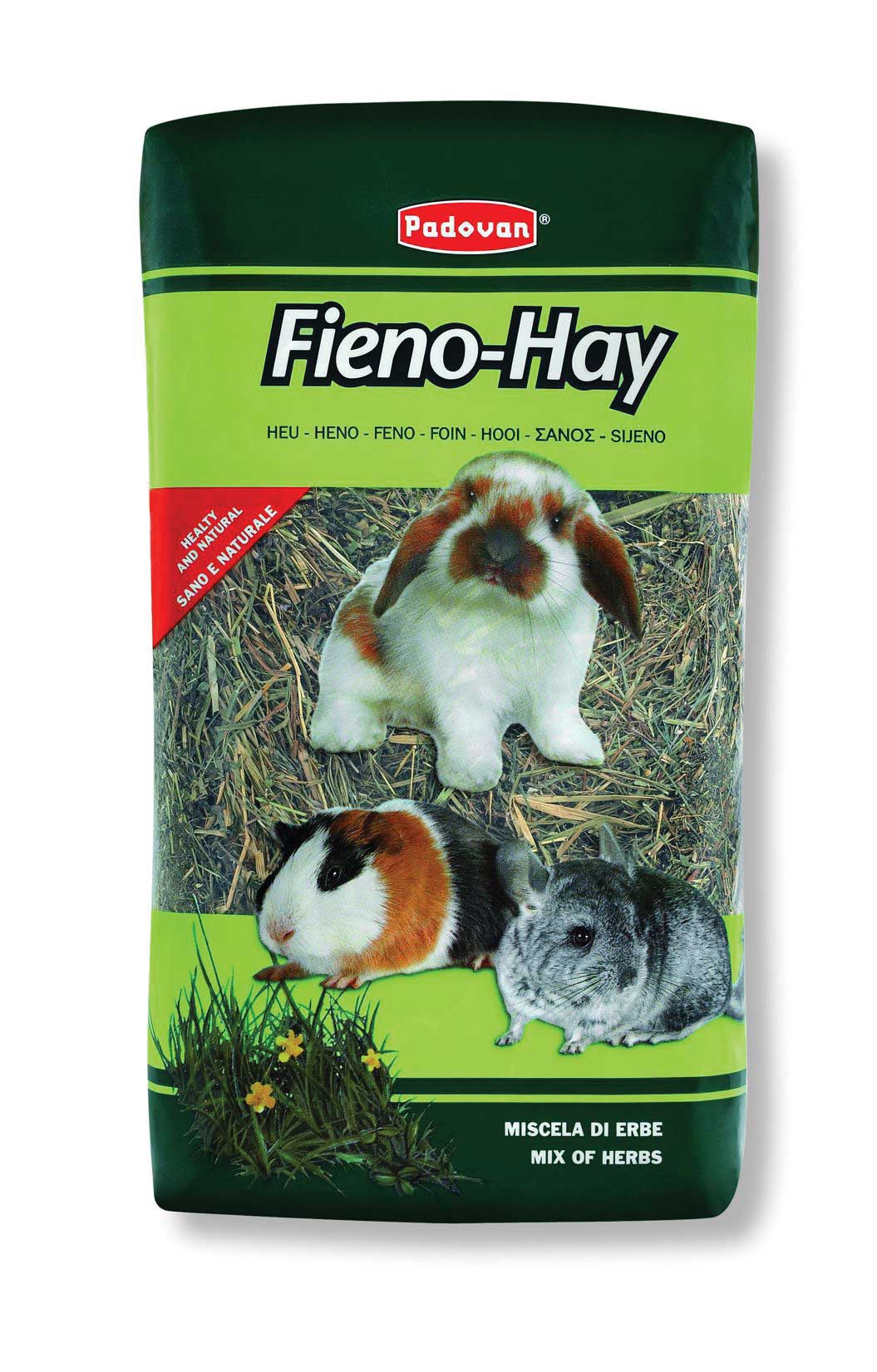 картинка Padovan сено "Луговые травы" для грызунов и кроликов (1 кг на 20 л), Fieno Hay от зоомагазина Кандибобер