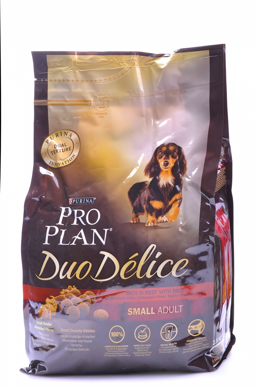 картинка Корм Purina Pro Plan Duo Delice для взрослых собак мелких и карликовых пород, с высоким содержанием говядины от зоомагазина Кандибобер