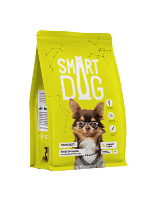 картинка Сухой корм Smart Dog для взрослых собак с курицей и рисом от зоомагазина Кандибобер