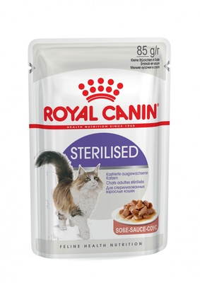 картинка Royal Canin. Кусочки в соусе для кастрированных кошек 1-7 лет  (Sterilized) от зоомагазина Кандибобер