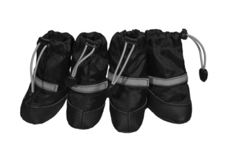 картинка Обувь для собак со светоотражающей полосой, черный, Yami-Yami от зоомагазина Кандибобер