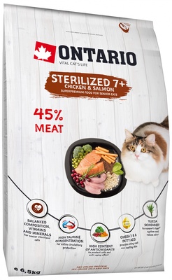 картинка Корм Ontario для пожилых стерилизованных кошек с курицей от зоомагазина Кандибобер