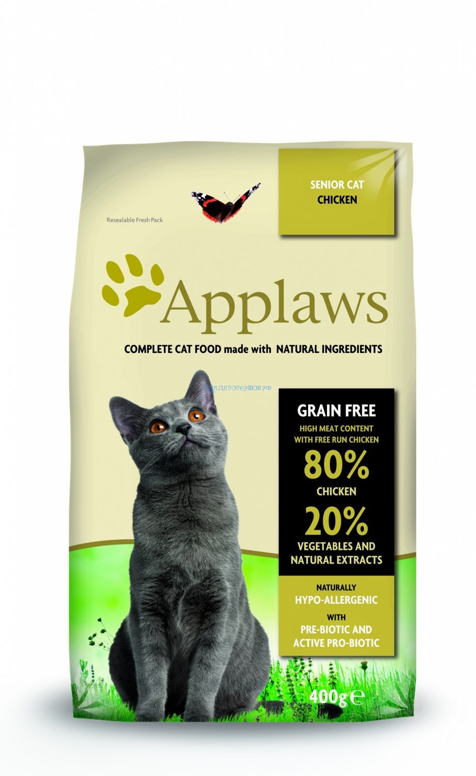картинка Беззерновой корм Applaws для пожилых кошек "Курица/Овощи: 80/20%" от зоомагазина Кандибобер