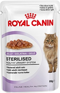 картинка Royal Canin. Кусочки в желе для кастрированных кошек 1-7 лет (Sterilized)  от зоомагазина Кандибобер