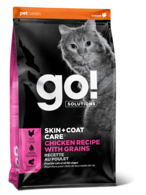 картинка Корм GO! для котят и кошек с цельной курицей, фруктами и овощами (GO! SKIN + COAT Chicken Recipe for Cats 32/20) от зоомагазина Кандибобер