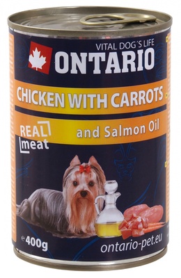 картинка Консервы Ontario для собак: курица и морковь от зоомагазина Кандибобер